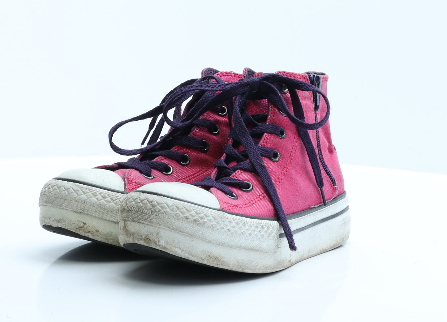 Converse Womens Pink Polyester Trainer Casual UK 3 35.5