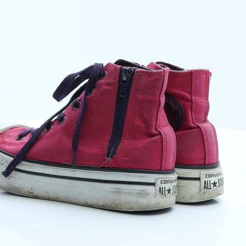 Converse Womens Pink Polyester Trainer Casual UK 3 35.5