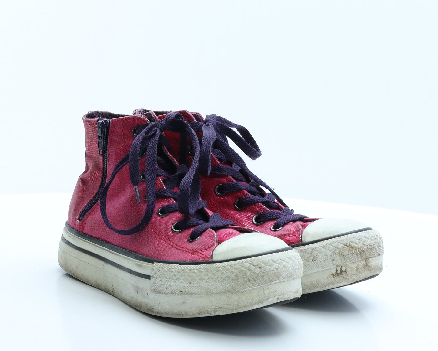 Converse Womens Pink Polyester Trainer Casual UK 3 35.5