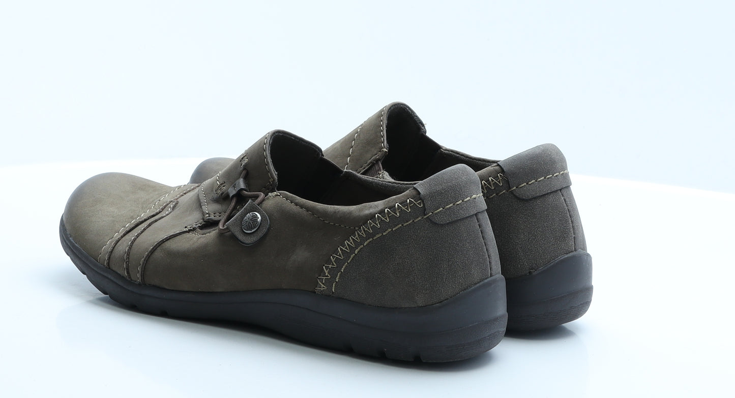 Earth Spirit Womens Brown Polyester Loafer Flat UK 8 EUR 41