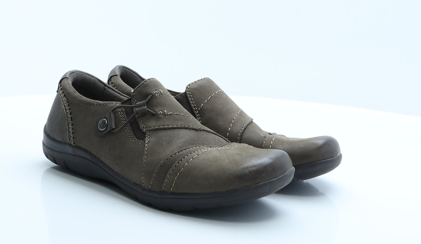 Earth Spirit Womens Brown Polyester Loafer Flat UK 8 EUR 41