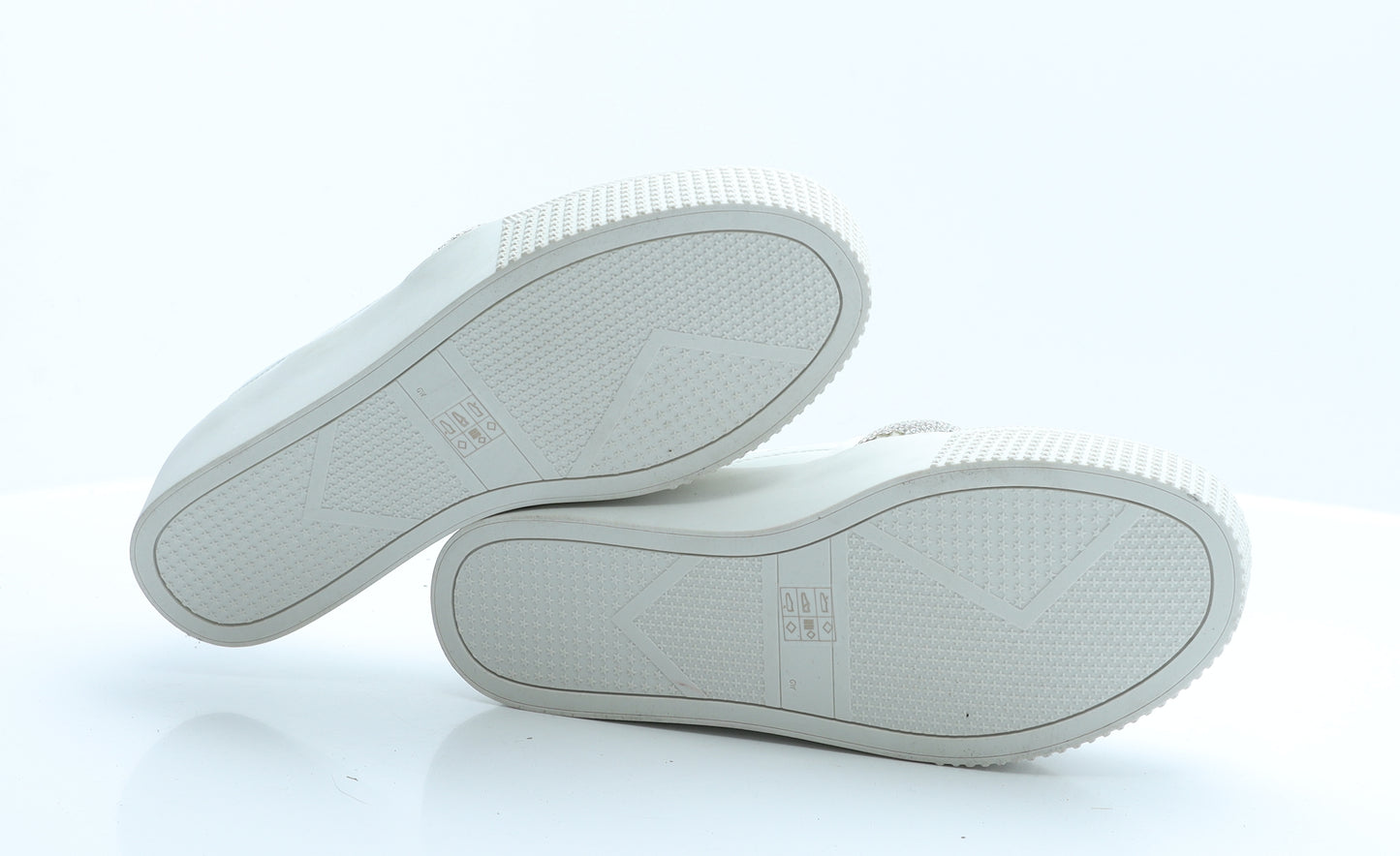 Kurt Geiger Womens White  Polyester Trainer  6 EUR 39