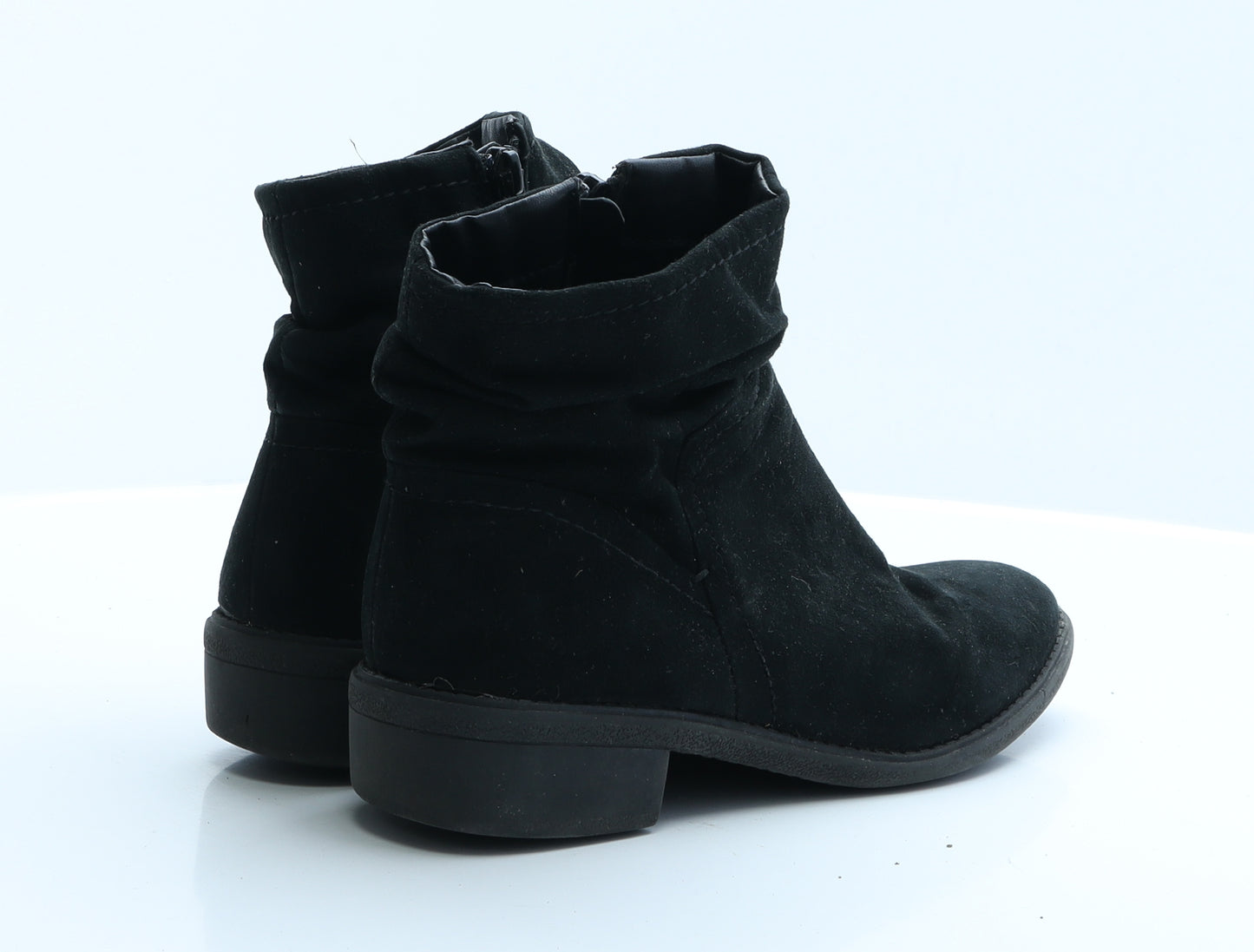Preworn Womens Black  Polyester Bootie Boot 4
