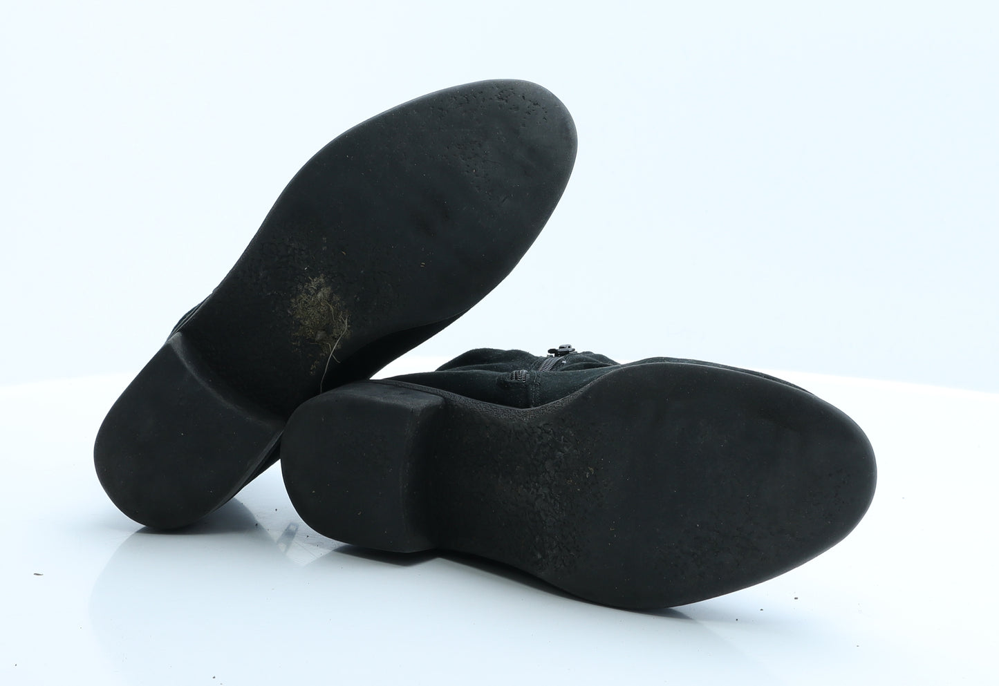 Preworn Womens Black  Polyester Bootie Boot 4