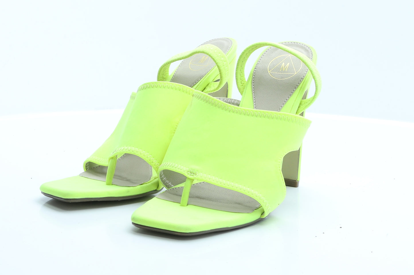 Missguided Womens Green  Polyester Strappy Heel 7 EUR 40