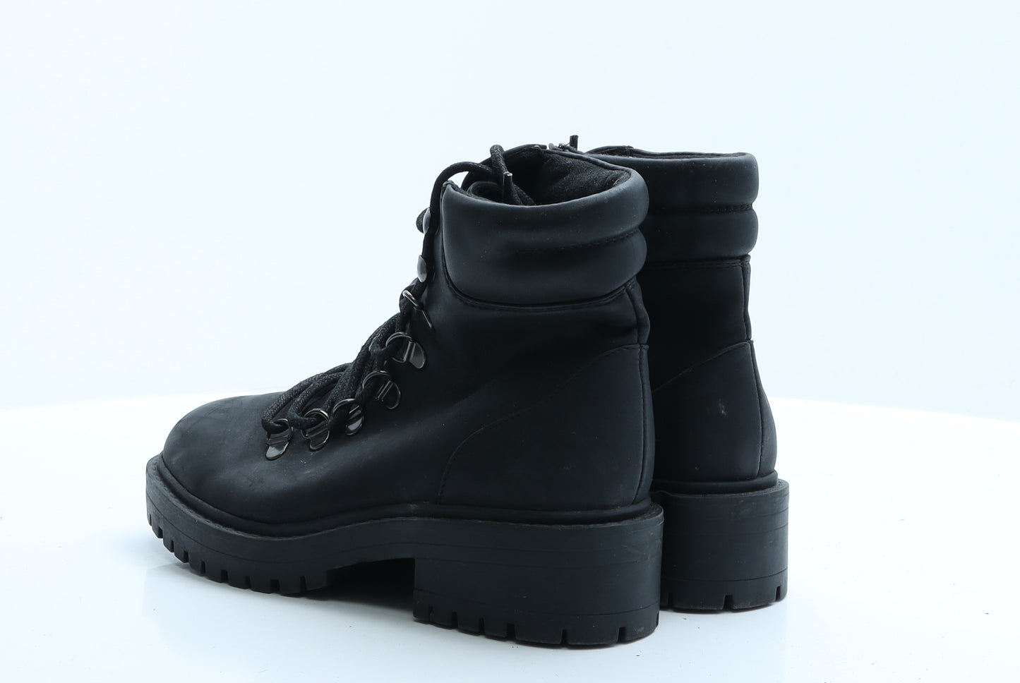 Primark Womens Black  Polyester Combat Boot 3 EUR 36