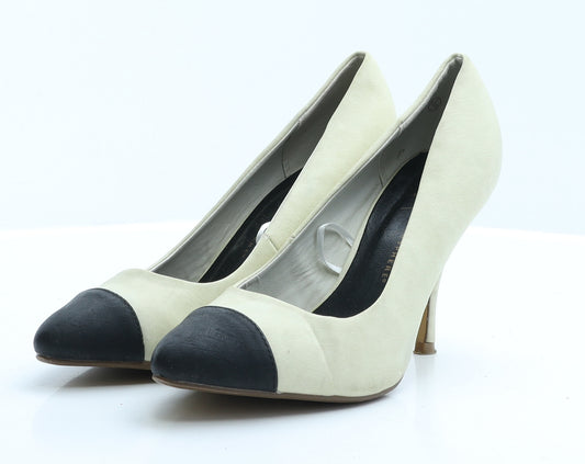 Atmosphere Womens Beige Colourblock Polyester Court Heel 5 EUR 38