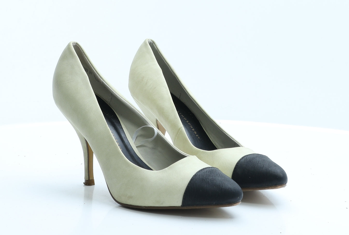 Atmosphere Womens Beige Colourblock Polyester Court Heel 5 EUR 38