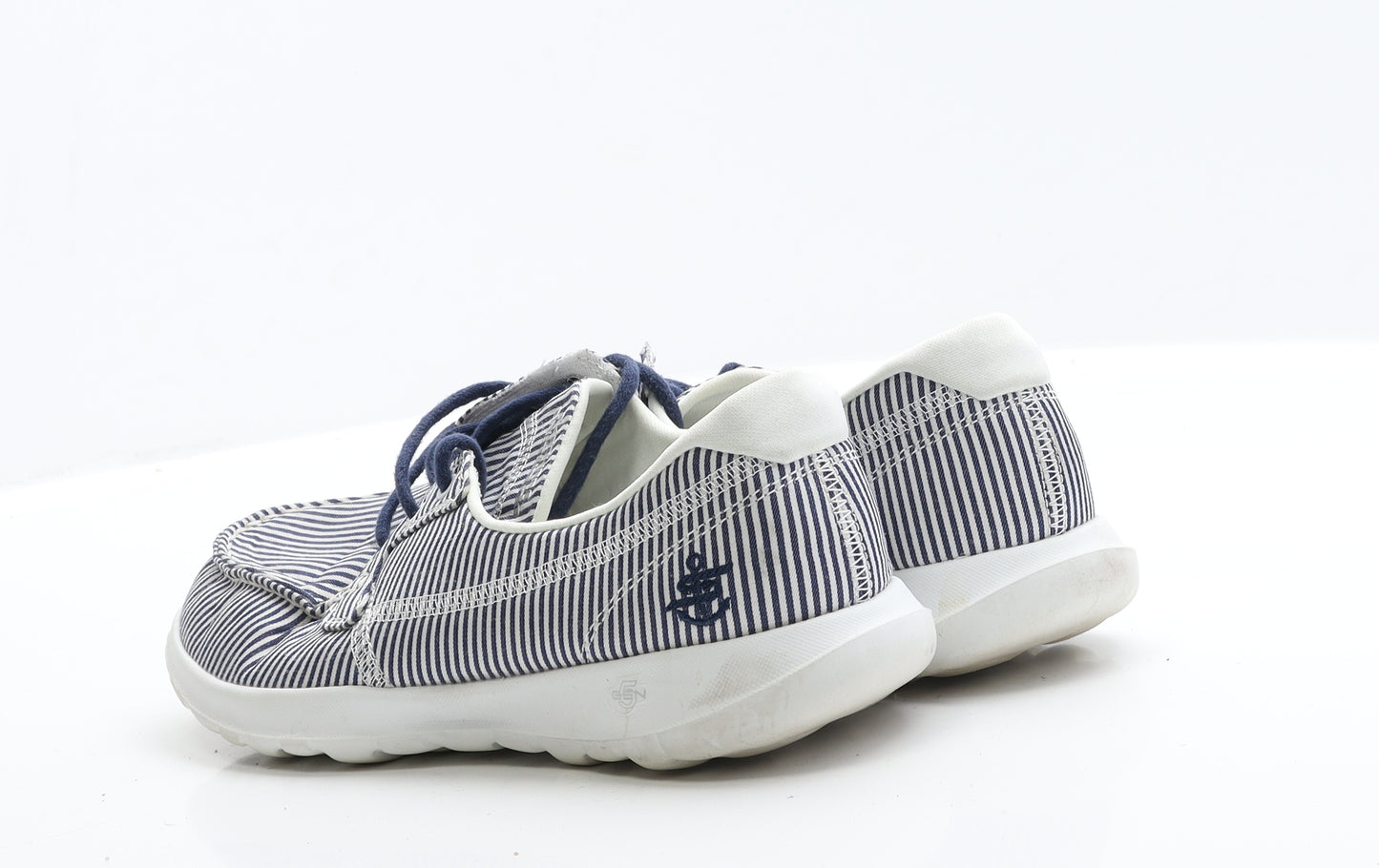 Skechers Womens Blue  Fabric Loafer Flat 5 38