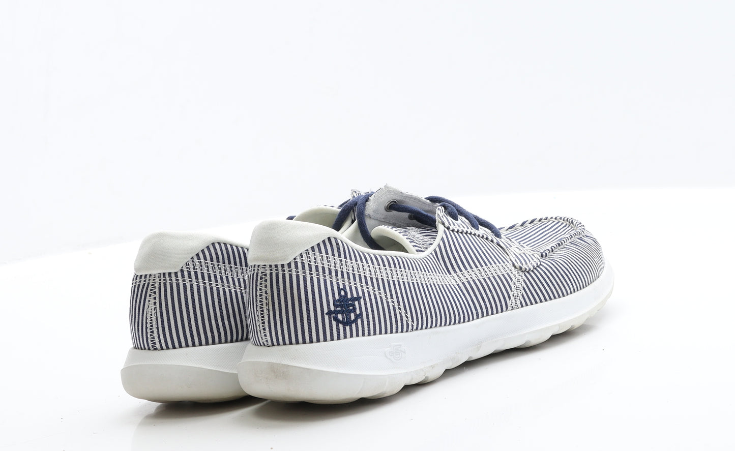 Skechers Womens Blue  Fabric Loafer Flat 5 38