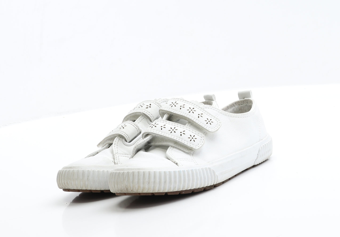 NEXT Girls White  Faux Leather Trainer  12