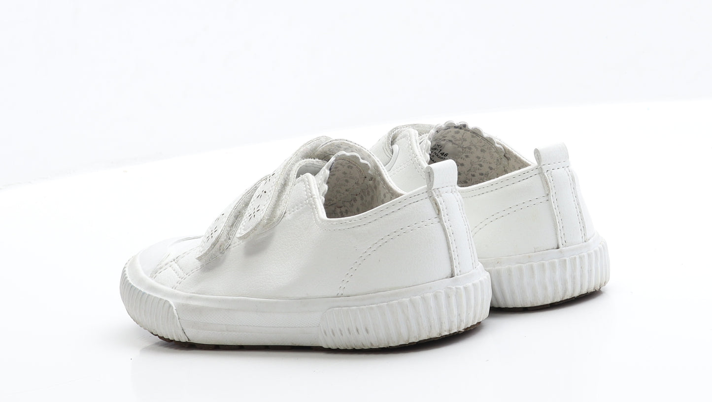 NEXT Girls White  Faux Leather Trainer  12
