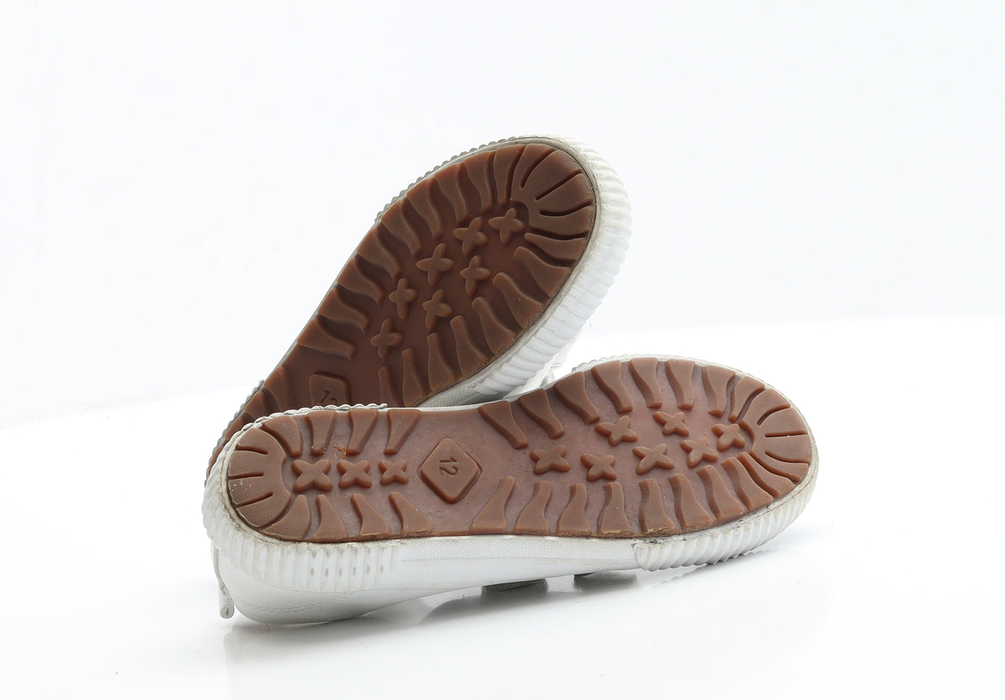 NEXT Girls White  Faux Leather Trainer  12