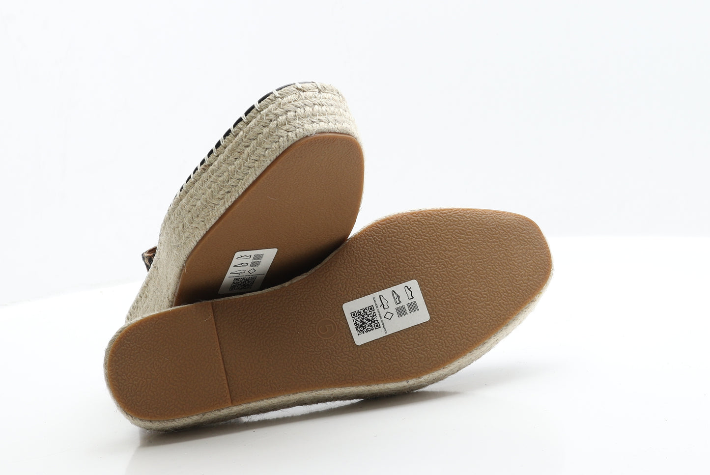 ASOS Womens Brown Geometric Fabric Espadrille Flat 5 38