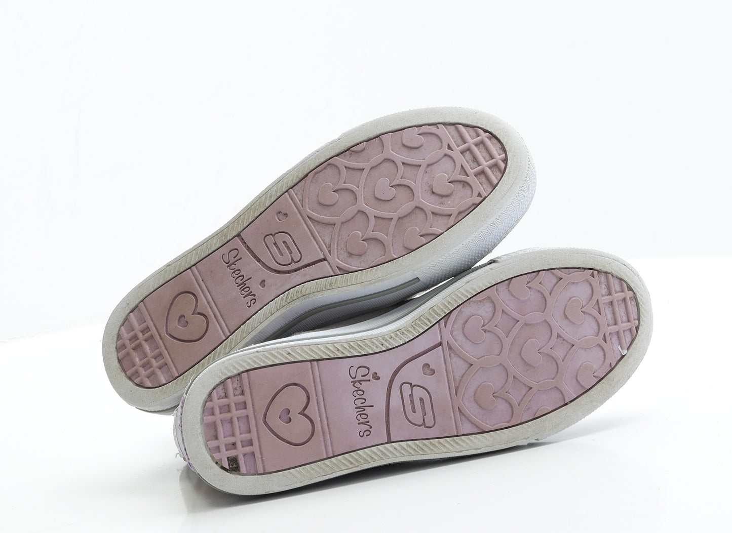 Skechers Girls Silver  Polyester Trainer  1.5 EUR 34  - Twinkle Toes