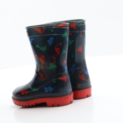Primark Boys Blue  Rubber Wellies Boot 4   - Dinosaur Detail