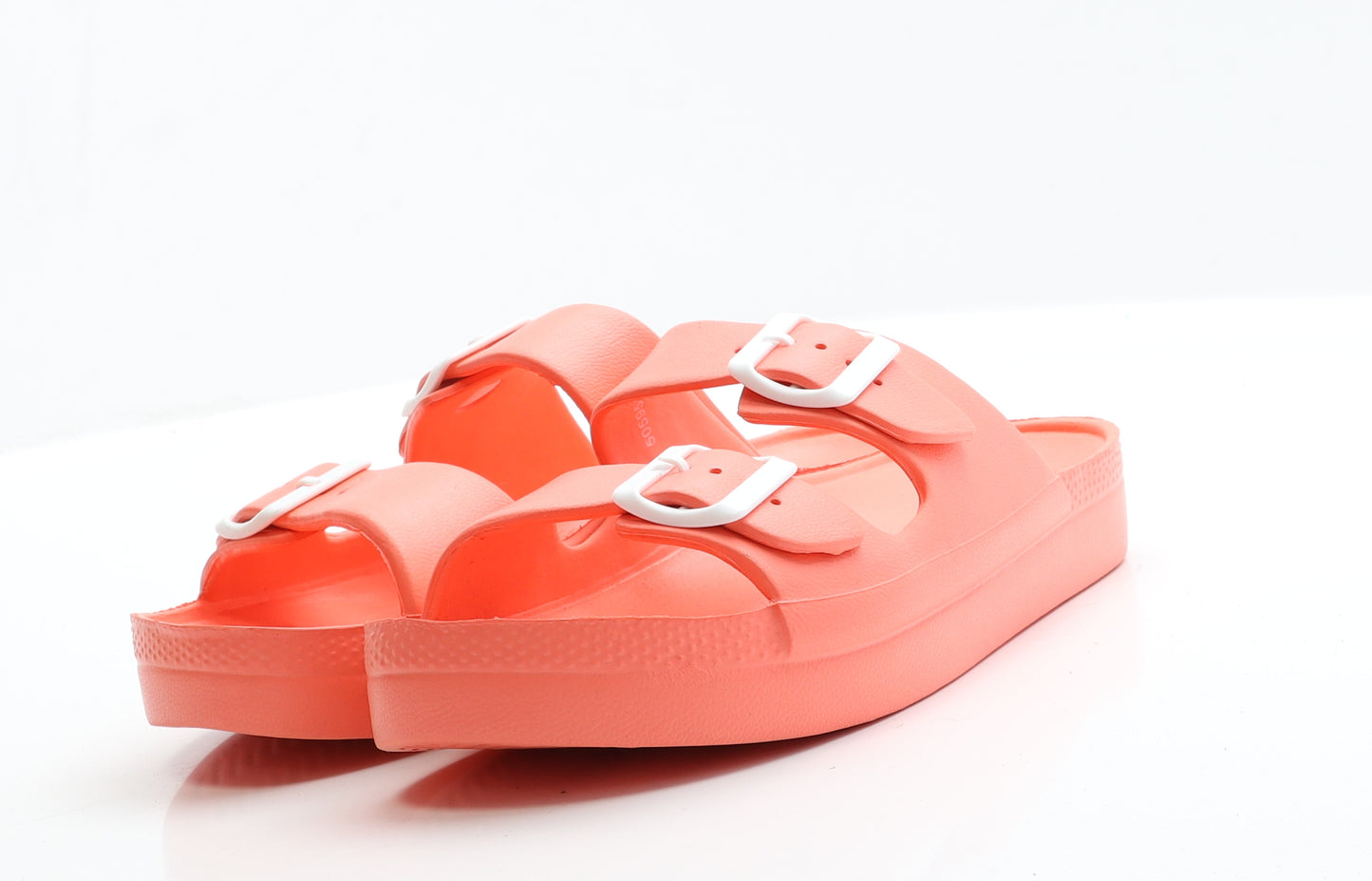 TU Womens Orange  Rubber Slider Flat 5 EUR 38