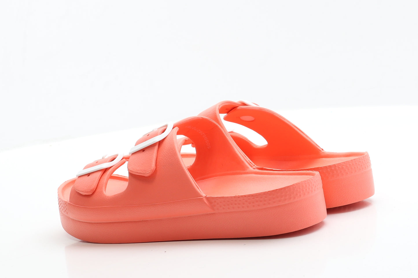 TU Womens Orange  Rubber Slider Flat 5 EUR 38