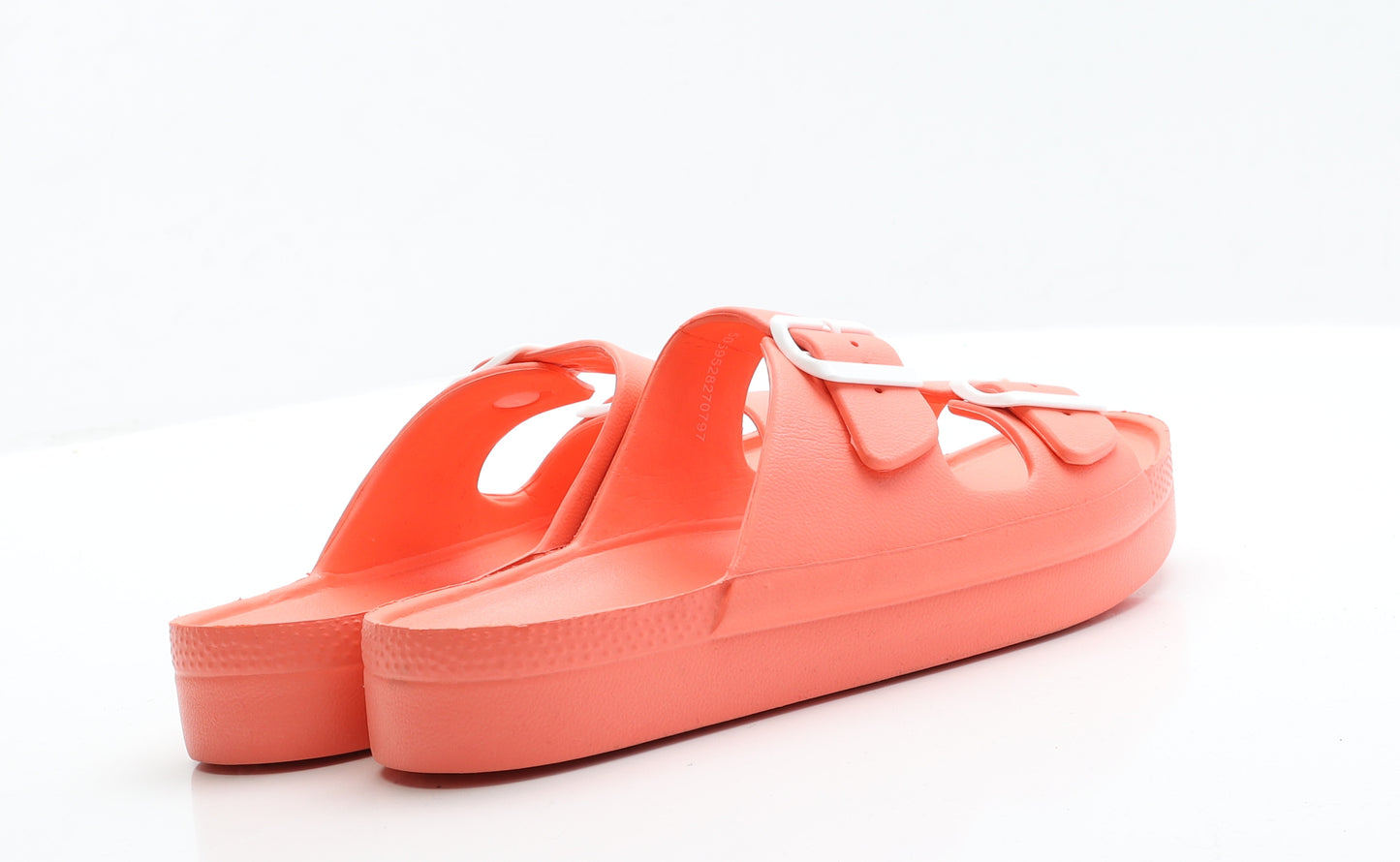 TU Womens Orange  Rubber Slider Flat 5 EUR 38