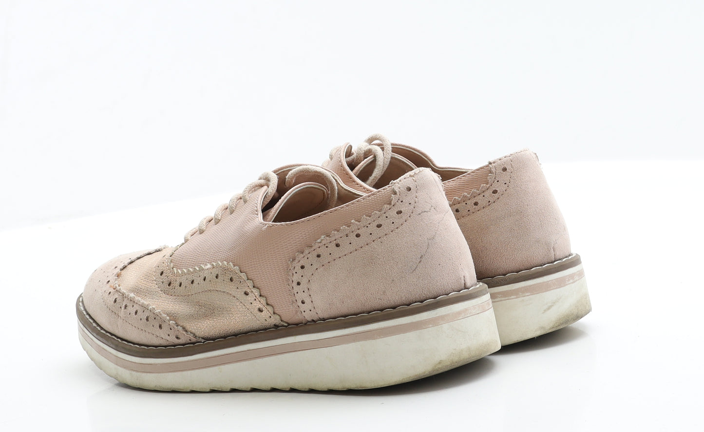 Primark Womens Pink  Polyester Oxford Flat 5 38
