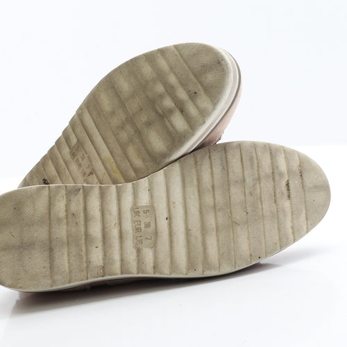 Primark Womens Pink  Polyester Oxford Flat 5 38