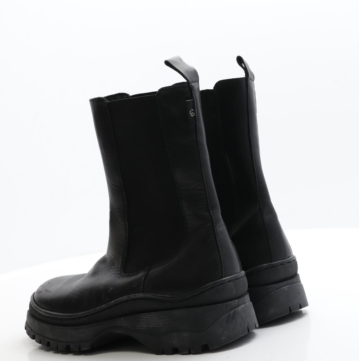 Ted Baker Womens Black  Faux Leather Biker Boot 8 EUR 41