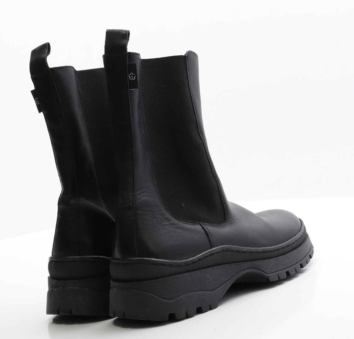 Ted Baker Womens Black  Faux Leather Biker Boot 8 EUR 41