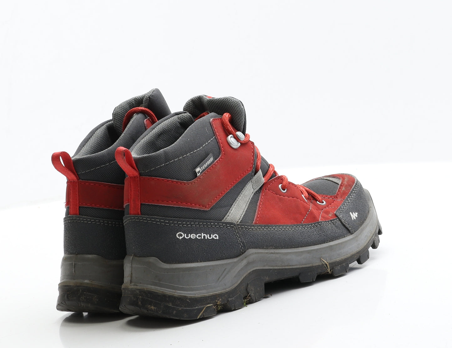 Quechua Boys Red  Polyester Bootie Boot 2.5 EUR 35  - Walking Boots