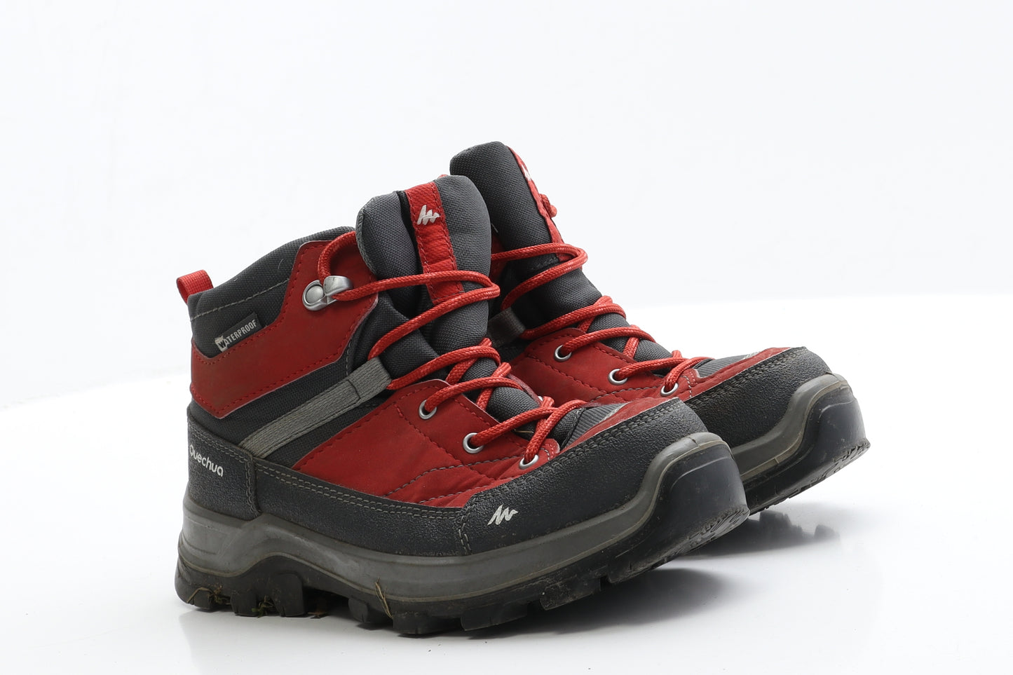 Quechua Boys Red  Polyester Bootie Boot 2.5 EUR 35  - Walking Boots