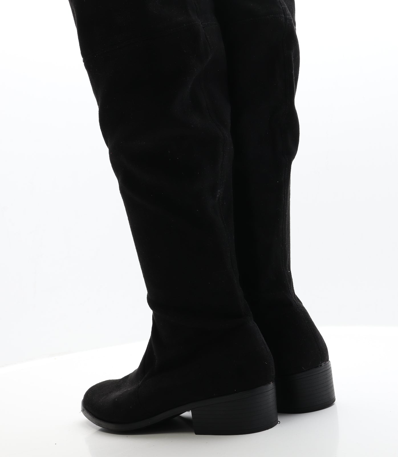 New Look Womens Black  Faux Suede Slip On Boot 5 EUR 38