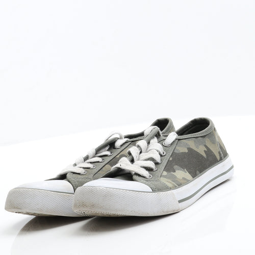 George Boys Green Camouflage Fabric Trainer Casual 2 EUR 34