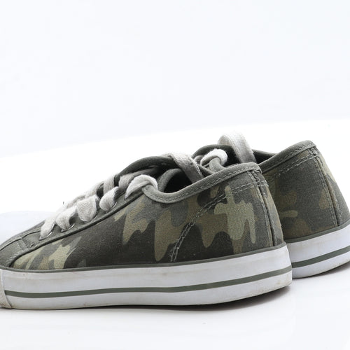 George Boys Green Camouflage Fabric Trainer Casual 2 EUR 34
