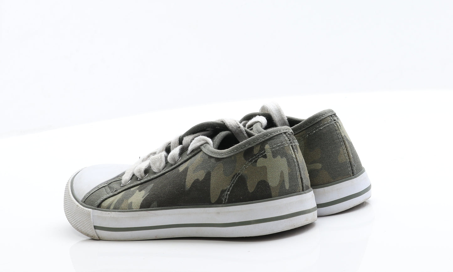 George Boys Green Camouflage Fabric Trainer Casual 2 EUR 34