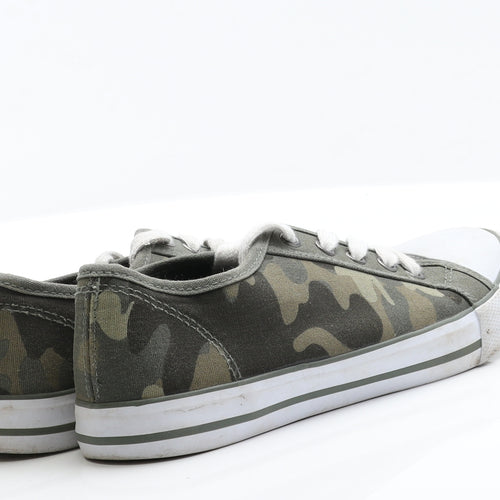 George Boys Green Camouflage Fabric Trainer Casual 2 EUR 34