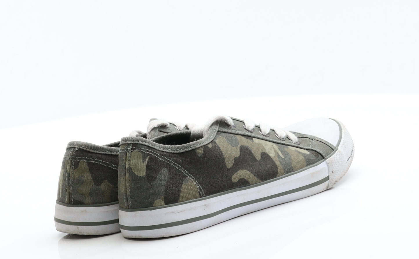 George Boys Green Camouflage Fabric Trainer Casual 2 EUR 34