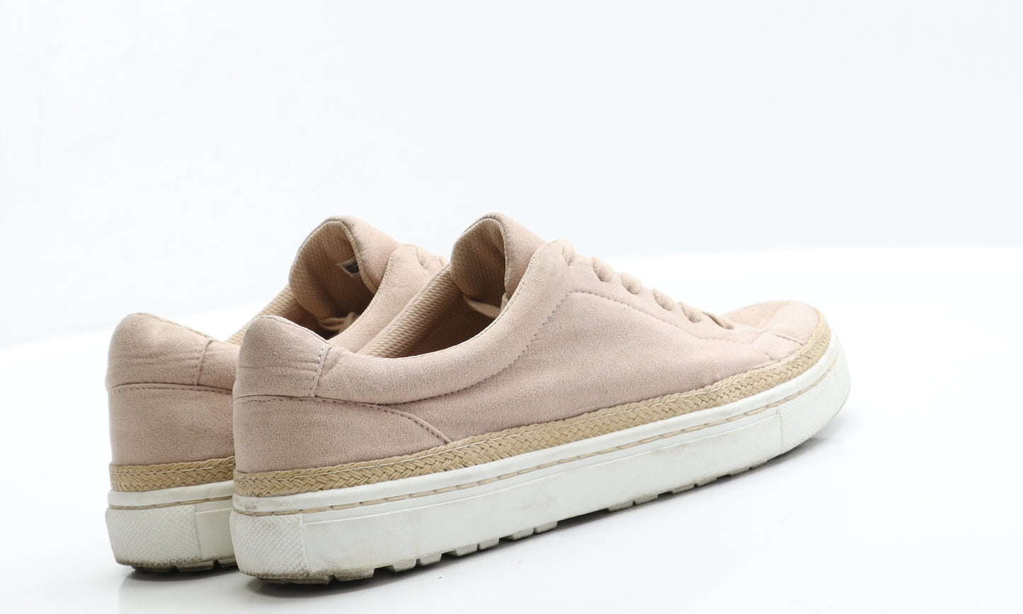 New Look Womens Pink  Faux Suede Trainer Flat 8 41