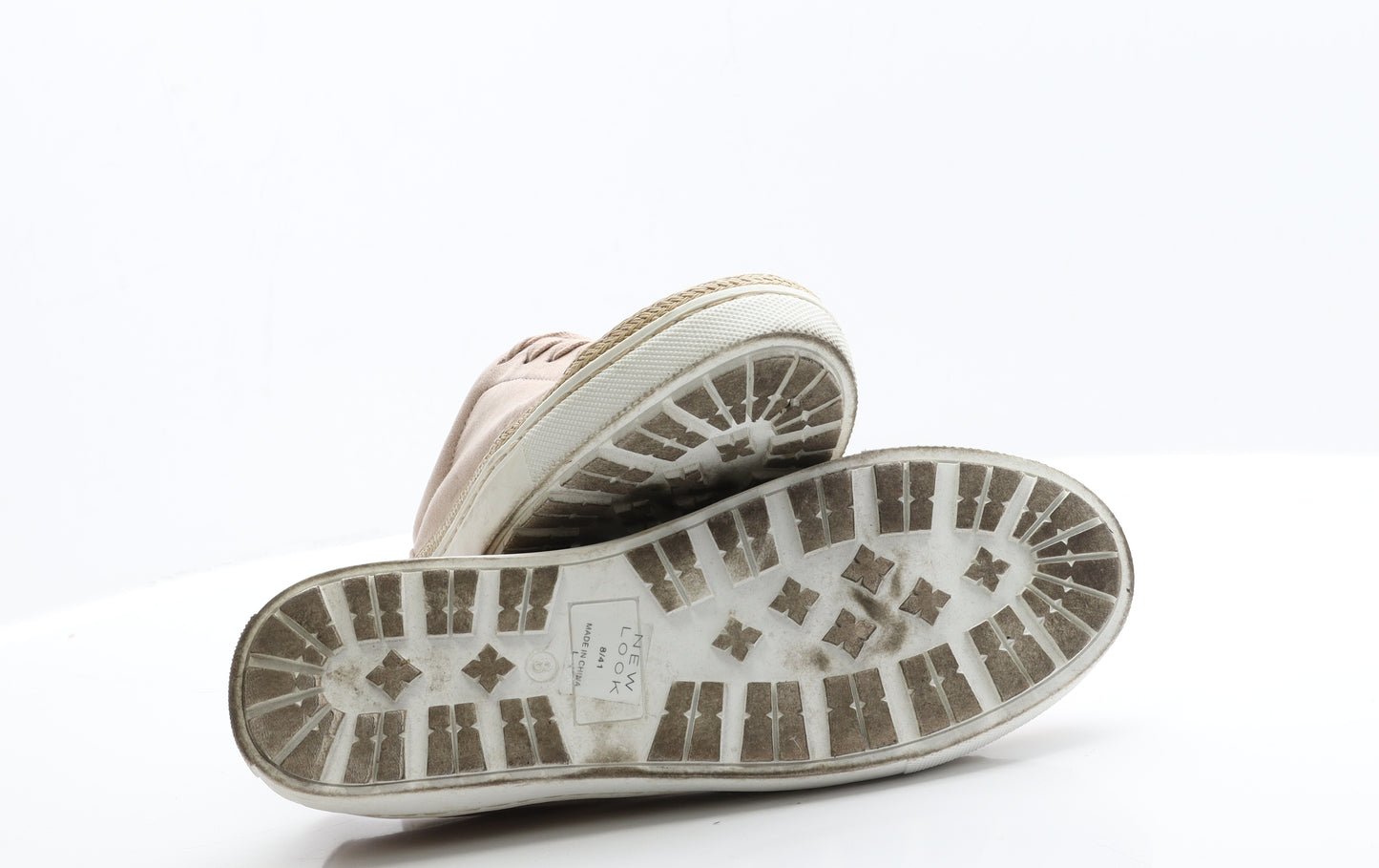 New Look Womens Pink  Faux Suede Trainer Flat 8 41