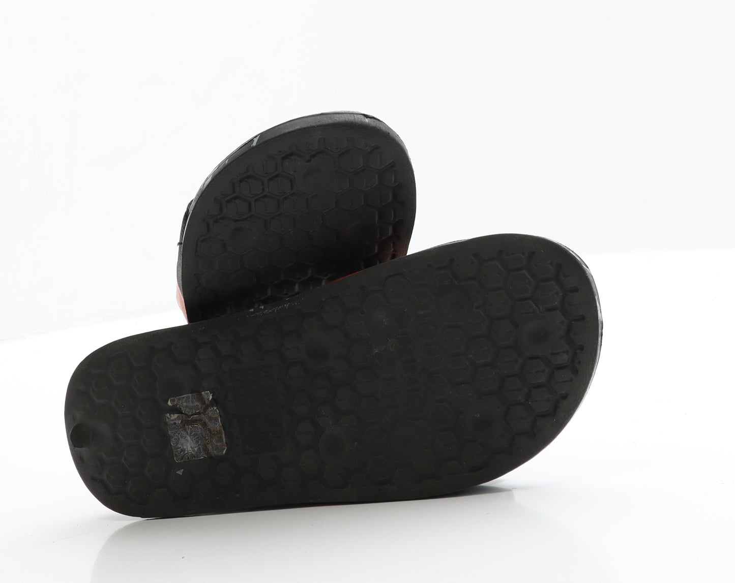 NERF Boys Black Geometric Polyester Slider Sandal 3 EUR 36  - Size 3-4, Open Toe