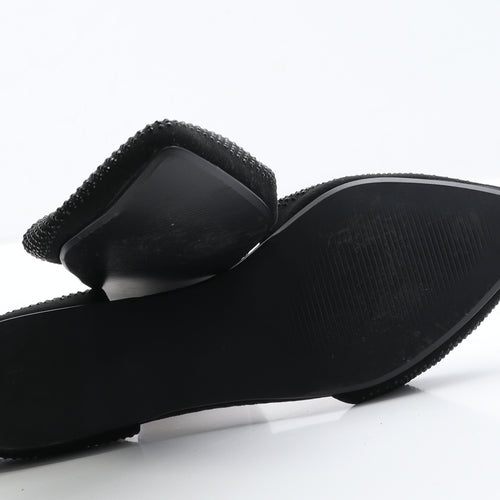 NEXT Womens Black  Faux Suede Flat  6 EUR 39