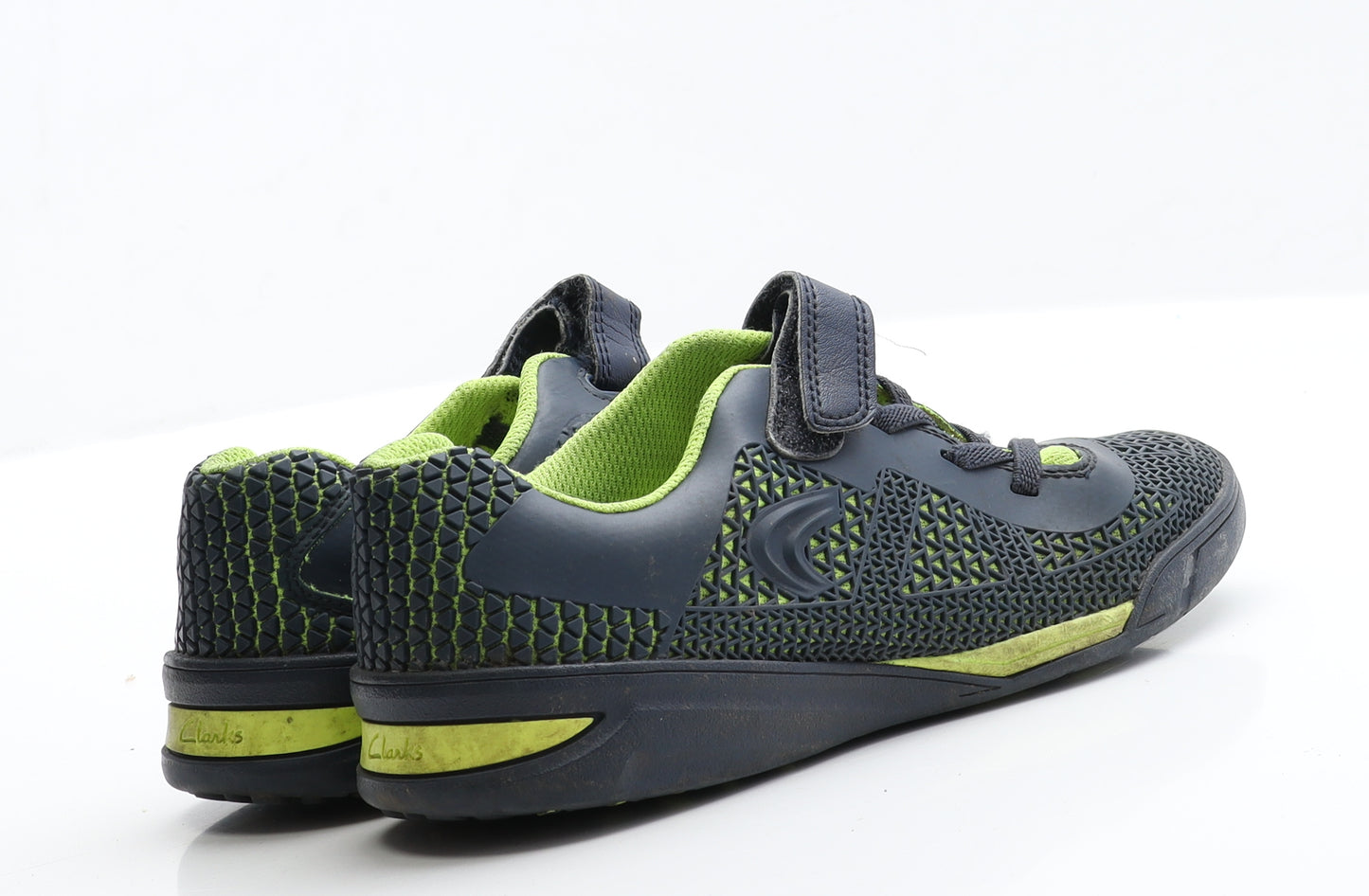 Clarks Boys Blue  Polyester Trainer  2.5 EUR 35