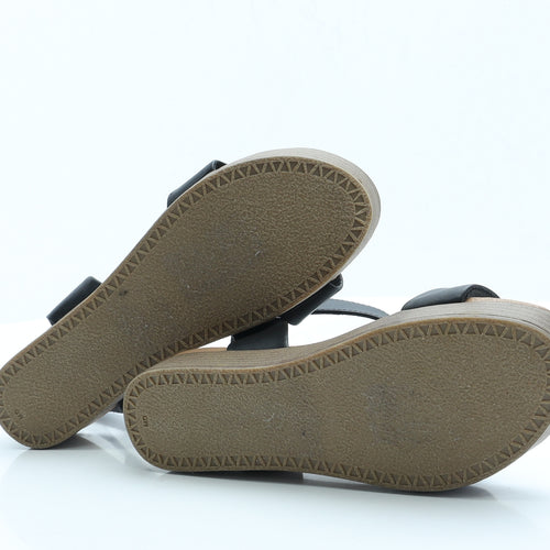 New Look Womens Black  Polyester Strappy Sandal 6 39