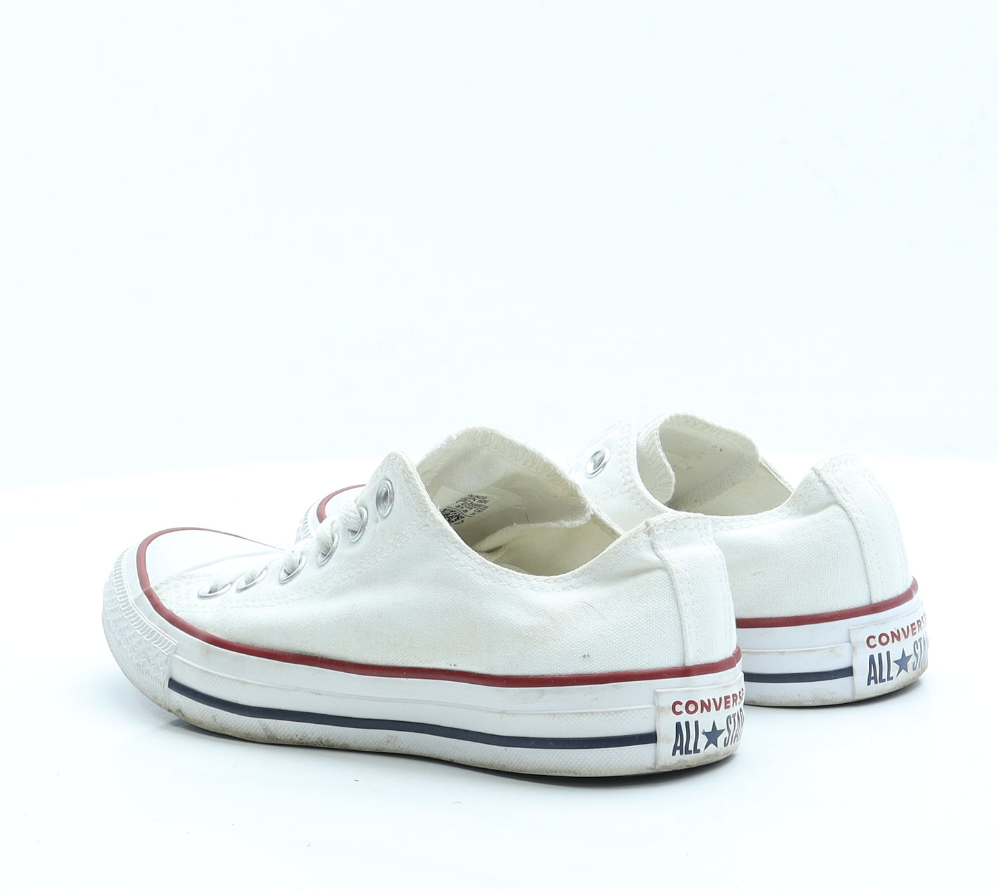 Converse Womens White  Fabric Trainer Flat 5 37.5 7