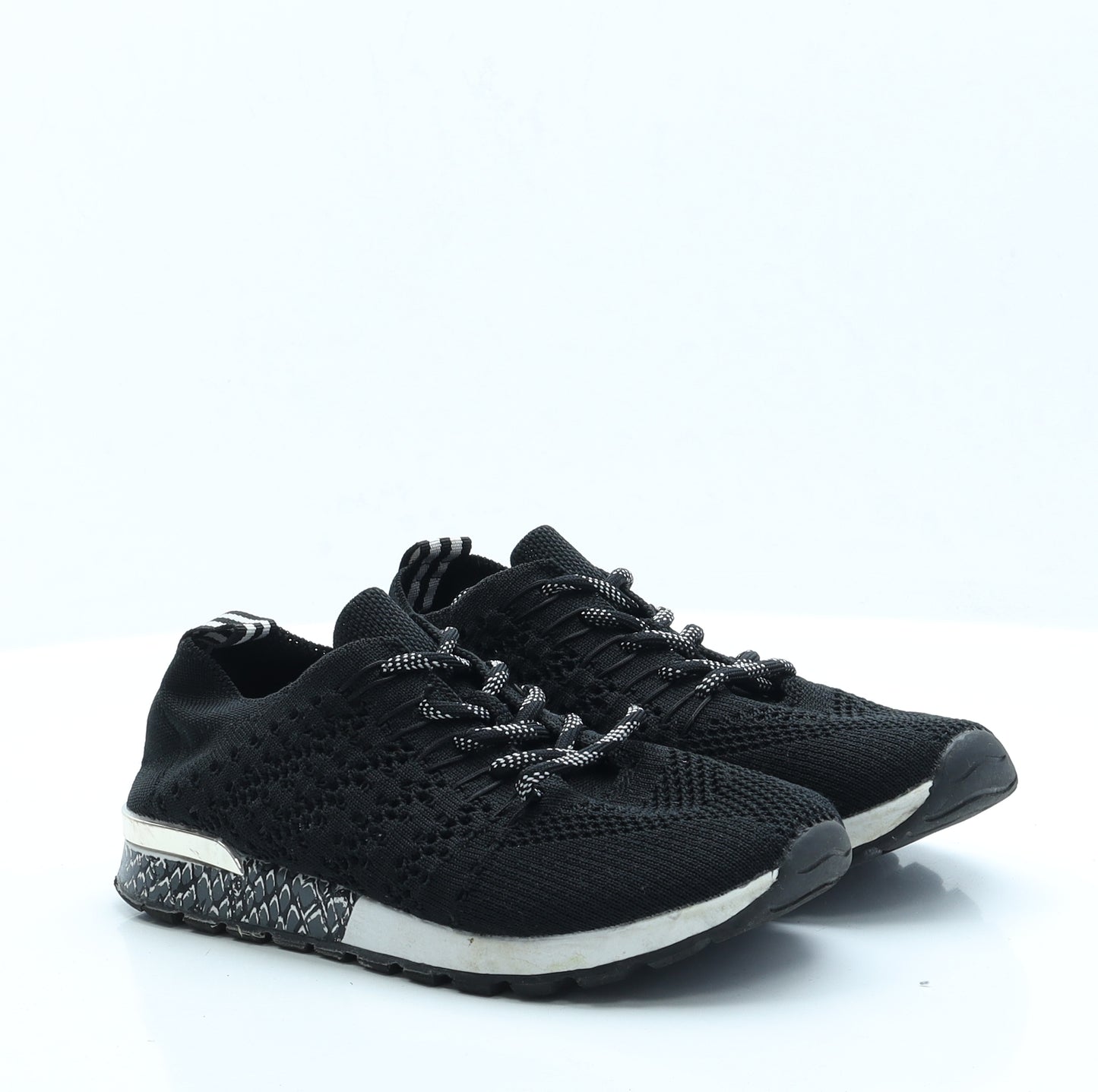 Girls Collection Girls Black  Polyester Trainer  3 EUR 36