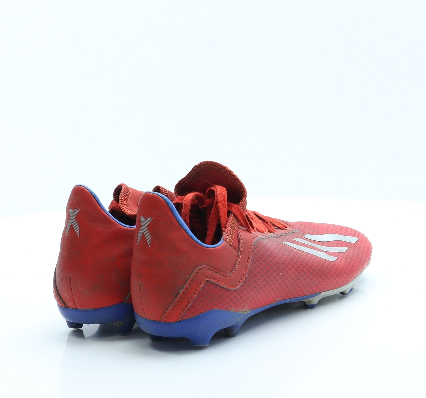adidas Boys Red Striped Polyester Trainer Casual 4.5 EUR 37.5 US 5