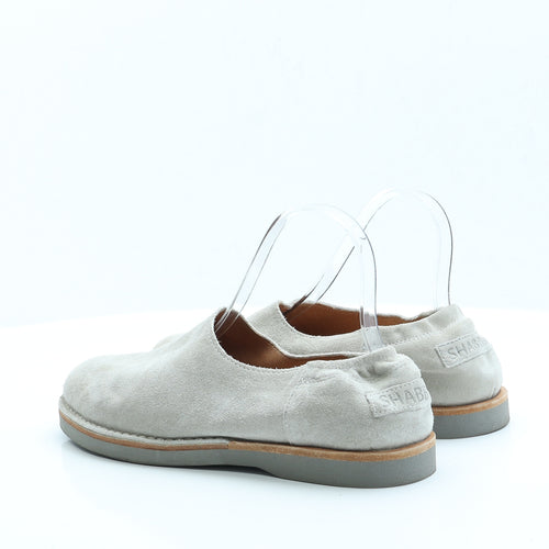 Shabbies Womens Grey  Faux Suede Loafer Flat 7 40
