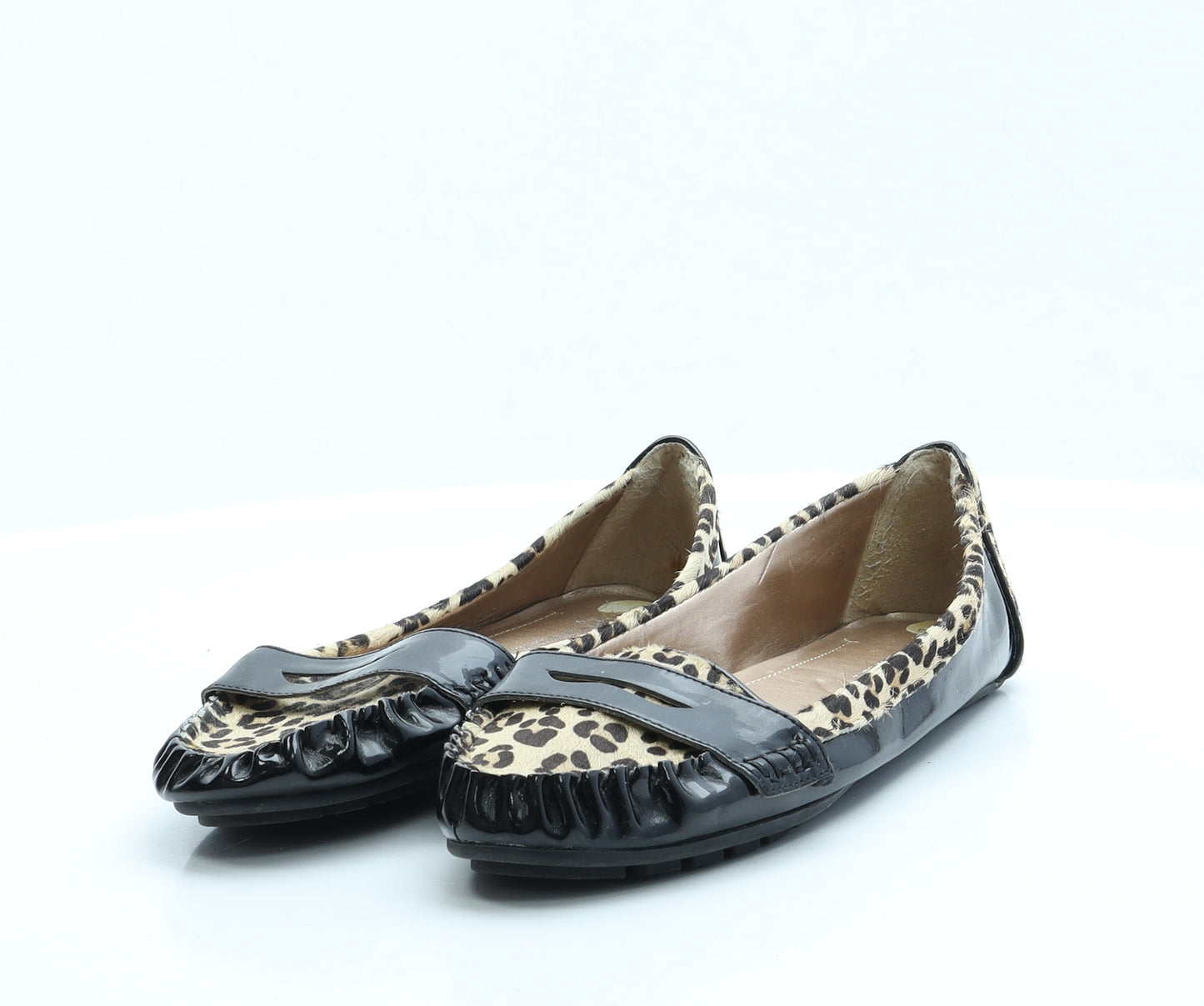BCB Generation Womens Brown Animal Print Polyester Loafer Casual 5 38