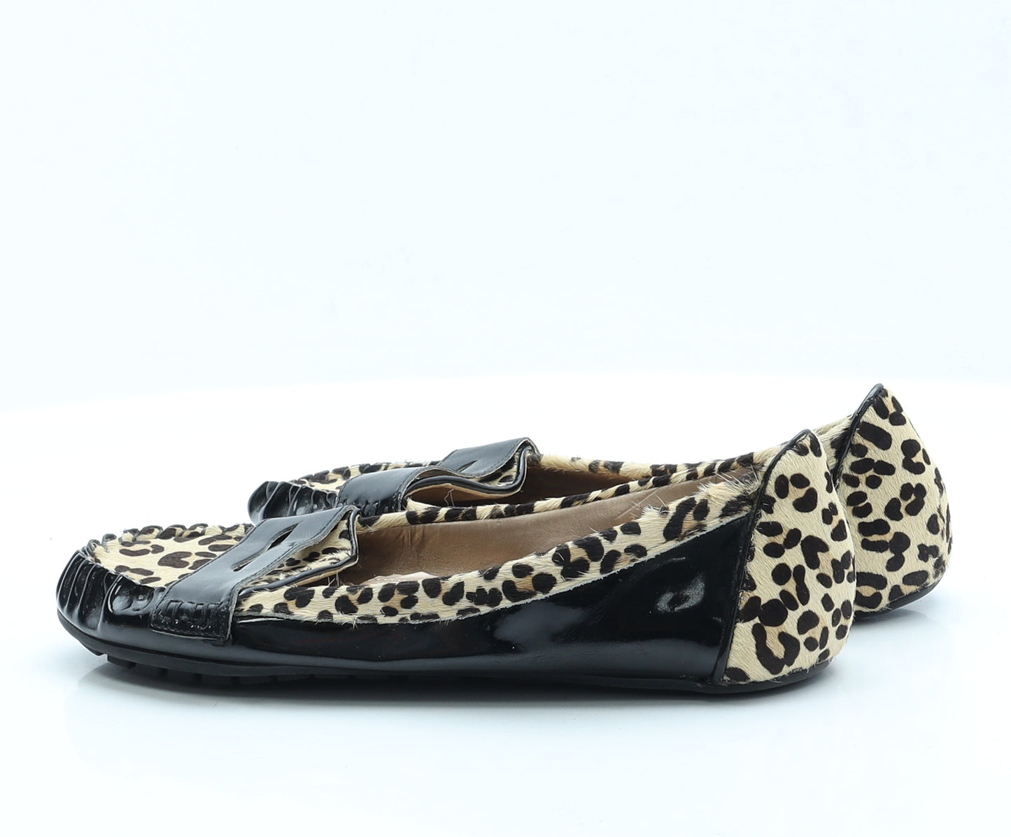 BCB Generation Womens Brown Animal Print Polyester Loafer Casual 5 38