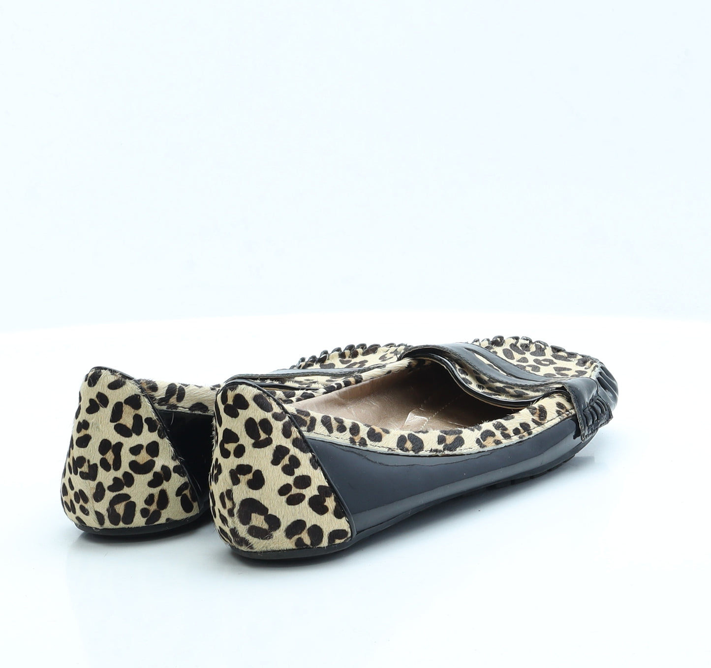BCB Generation Womens Brown Animal Print Polyester Loafer Casual 5 38