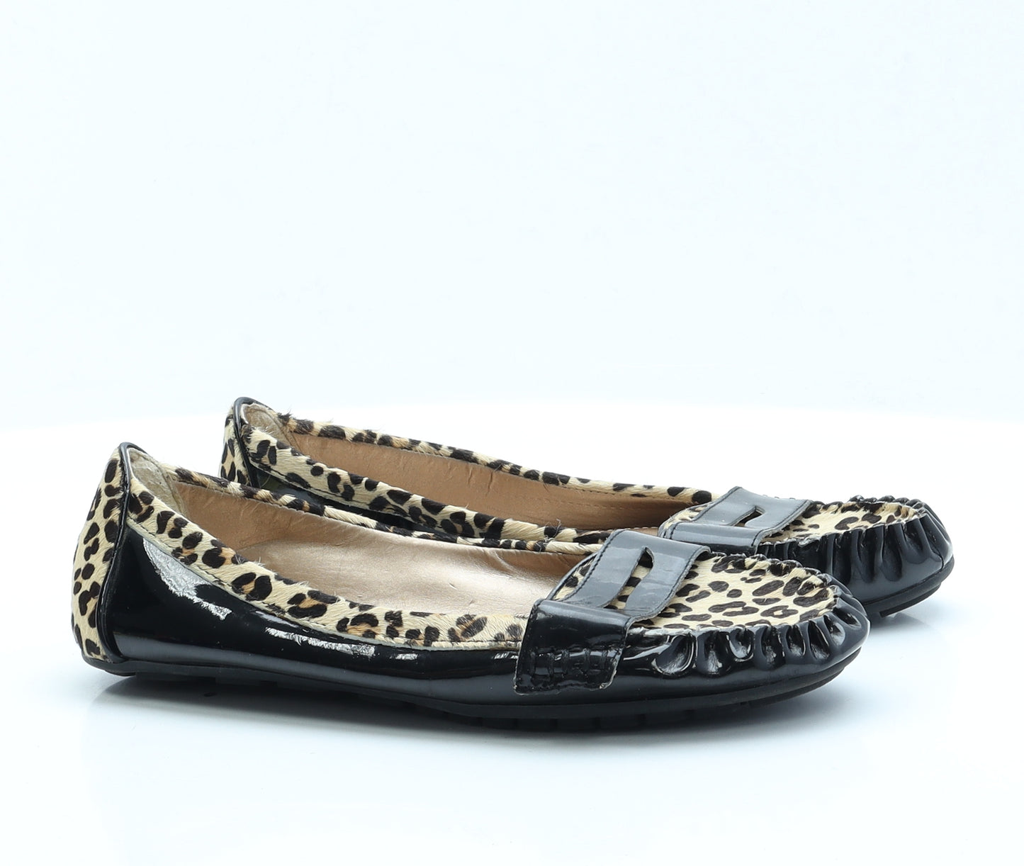 BCB Generation Womens Brown Animal Print Polyester Loafer Casual 5 38