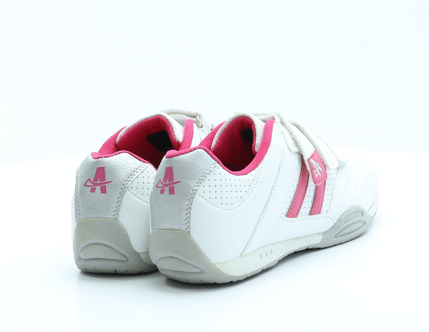 LA Gear Womens White Striped Polyester Trainer Casual 5 38